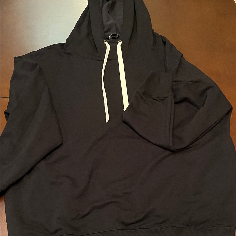 Buffalo David Bitton Black Hoodie with White Accents NWOT